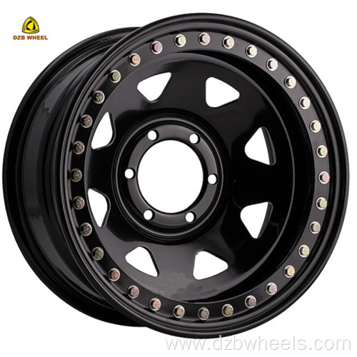 17x8 black chrome offroad rims 4x4 5 holes